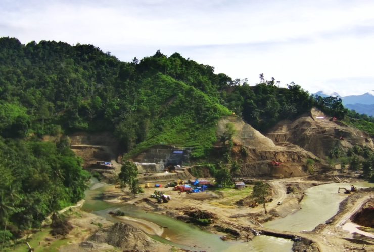 Bendungan Bolango Ulu di Kabupaten Bone Bolango, Gorontalo, mulai kontruksi pada 2021. (Foto: Sarjan Lahay/ Mongabay Indonesia)