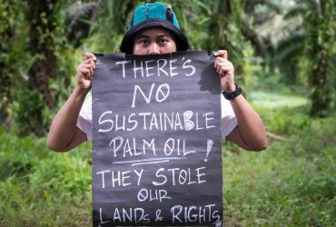 Fatrisia Ain, Koordinator Forum Petani Plasma Buol (FPPB). (Foto: Sarjan Lahay/Global Witness)