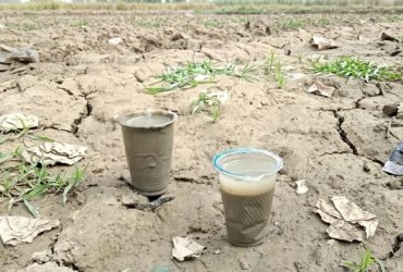 Sampel air yang terkontaminasi sedimentasi pascabanjir
