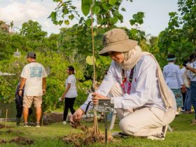Perwakilan Kebun Raya Eka Karya Bali dalam Inisiatif Penanaman 1.000 Pohon di Nuanu Creative City. KREDIT FOTO: Nuanu Creative City