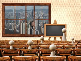 Ilustrasi ruangan kelas. Gambar oleh Alexa dari Pixabay