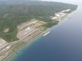 Lokasi proyek LNG Donggi-Senoro (DSLNG) di Kabupaten Banggai, Sulawesi Tengah. (Foto: Walhi Sulteng)