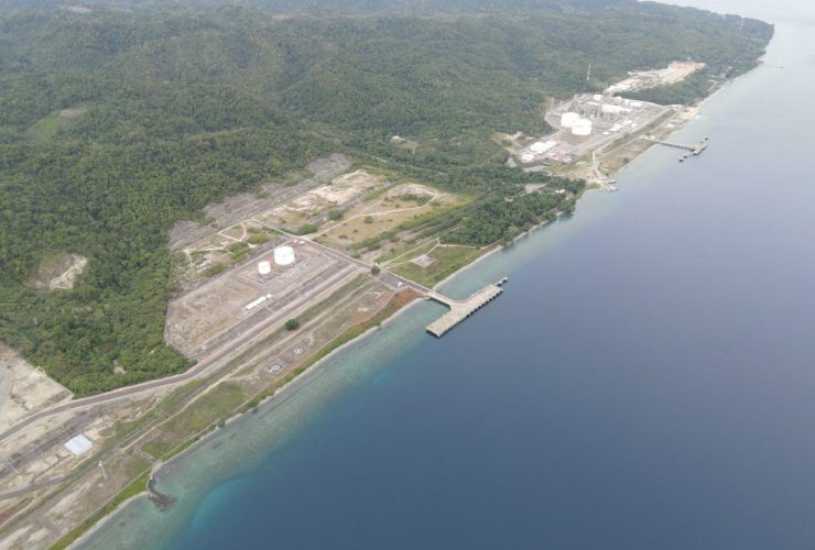 Lokasi proyek LNG Donggi-Senoro (DSLNG) di Kabupaten Banggai, Sulawesi Tengah. (Foto: Walhi Sulteng)